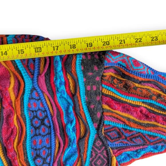 GECCU Australia Men's Textured Rainbow Merino Cardigan - Picture 7 of 9